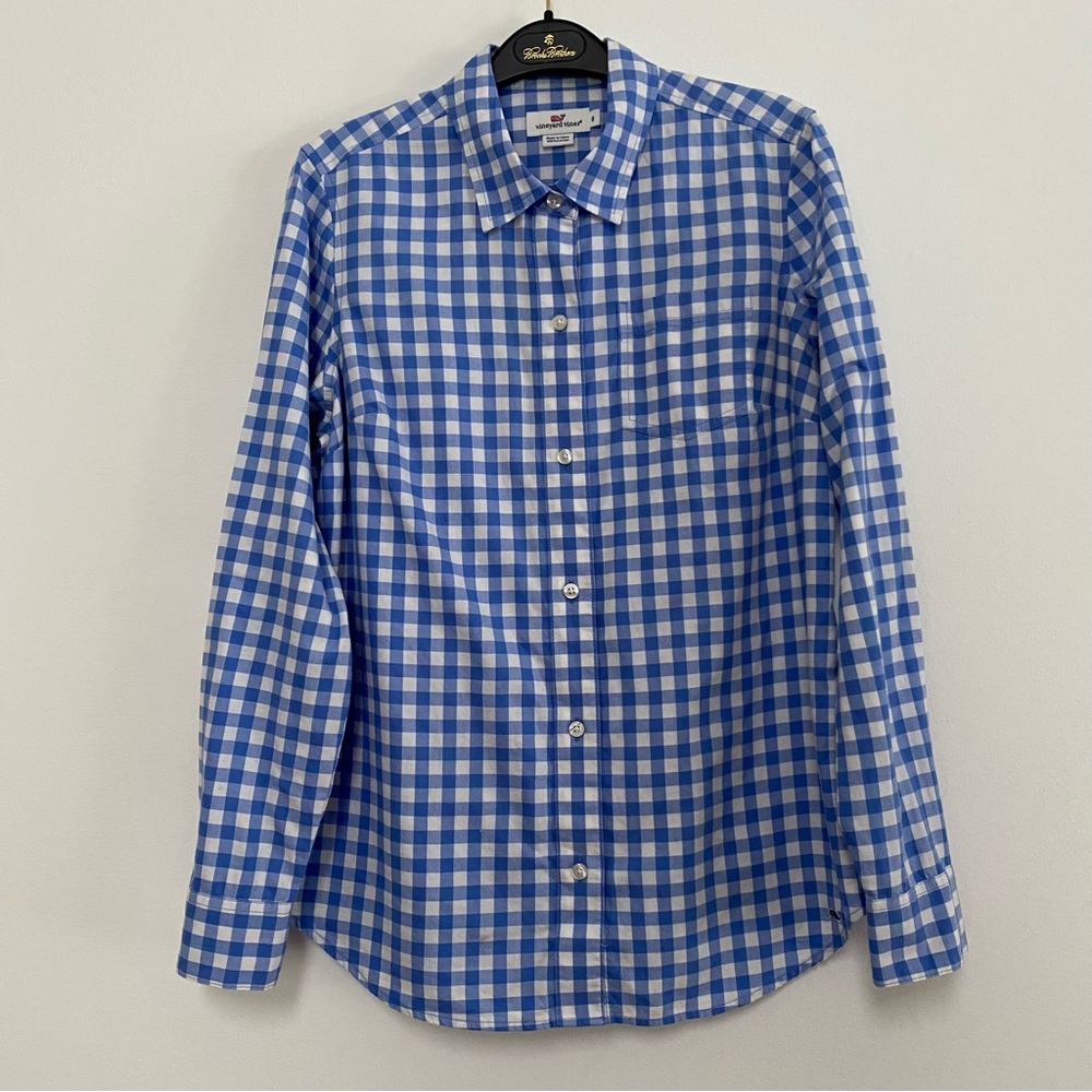 Vineyard Vines Gingham Cotton Flannel Shirt Size 8